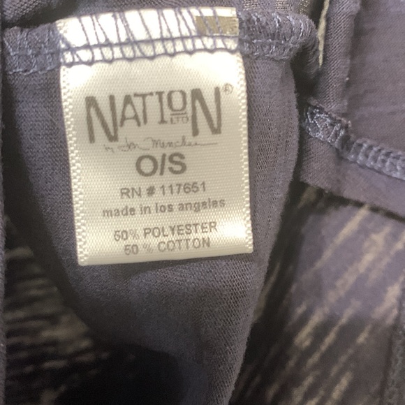 Nation LTD V Neck T Shirt Navy One Size - Picture 3 of 5